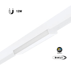 Foco lineal opal orientable carril magnético 48V CCT - 12W - Regulación DALI-2