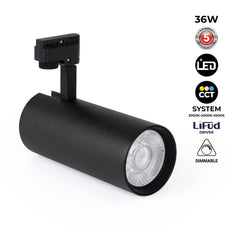 Proyector LED para carril monofásico - 36W - CCT - TRIAC regulable - CRI90