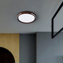 Plafón de techo LED CCT - 24W - Efecto lateral - Color madera Ø40cm