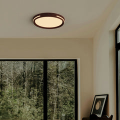 Plafón de techo LED CCT - 24W - Efecto lateral - Color madera Ø40cm