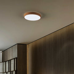 Plafón de techo LED CCT - 24W - Color madera - Ø40cm