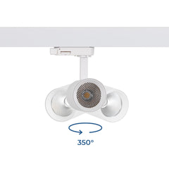 Proyector LED para carril trifásico - 10W - CCT - CRI90 - 860 lm