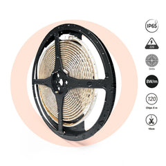 Tira LED 220V AC - Monocolor - 8W/m - 10mm - IP65 - 5 metros - 120ch/m