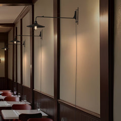 Aplique de pared orientable "PETTI" con cable y enchufe - E27
