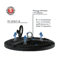 Campana LED industrial - 100W - IP65 - 110lm/W - 5 años de garantía