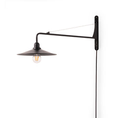 Aplique de pared orientable "PETTI" con cable y enchufe - E27