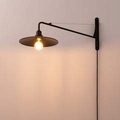 Aplique de pared orientable "PETTI" con cable y enchufe - E27