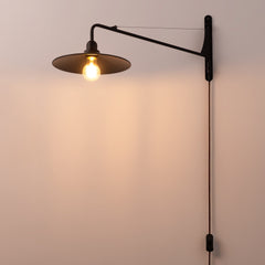 Aplique de pared orientable "PETTI" con cable y enchufe - E27