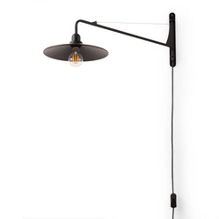 Aplique de pared orientable "PETTI" con cable y enchufe - E27
