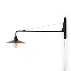 Aplique de pared orientable "PETTI" con cable y enchufe - E27