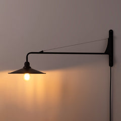Aplique de pared orientable "PETTI" con cable y enchufe - E27