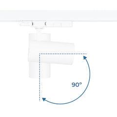 Proyector LED para carril trifásico - Potencia ajustable + ZOOM: 15W/20W/25W - CCT