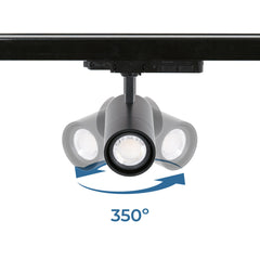 Proyector LED para carril trifásico - Potencia ajustable + ZOOM: 15W/20W/25W - CCT