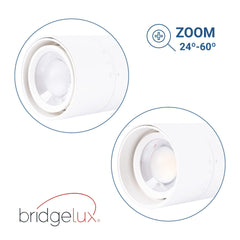 Proyector LED para carril trifásico - Potencia ajustable + ZOOM: 15W/20W/25W - CCT