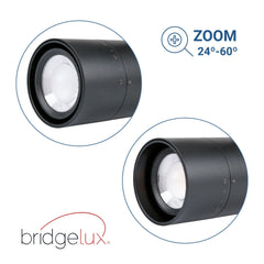 Proyector LED para carril trifásico - Potencia ajustable + ZOOM: 15W/20W/25W - CCT