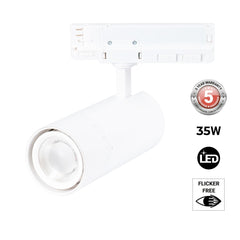 Proyector LED para carril trifásico - Potencia ajustable + ZOOM: 25W/30W/35W - CCT