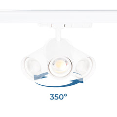 Proyector LED para carril trifásico - Potencia ajustable + ZOOM: 25W/30W/35W - CCT