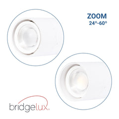 Proyector LED para carril trifásico - Potencia ajustable + ZOOM: 25W/30W/35W - CCT
