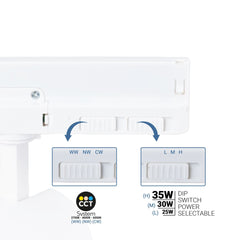 Proyector LED para carril trifásico - Potencia ajustable + ZOOM: 25W/30W/35W - CCT