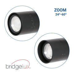 Proyector LED para carril trifásico - Potencia ajustable + ZOOM: 25W/30W/35W - CCT