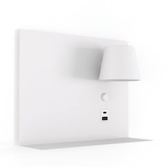 Aplique de pared para lectura con puerto USB y USBC "BASKOP" - 6W - Izquierda y Derecha