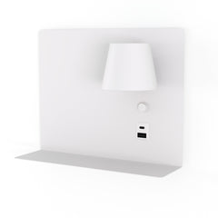 Aplique de pared para lectura con puerto USB y USBC "BASKOP" - 6W - Izquierda y Derecha