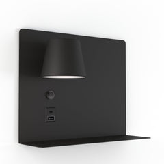 Aplique de pared para lectura con puerto USB y USBC "BASKOP" - 6W - Izquierda y Derecha