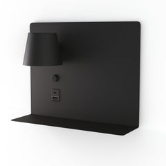 Aplique de pared para lectura con puerto USB y USBC "BASKOP" - 6W - Izquierda y Derecha