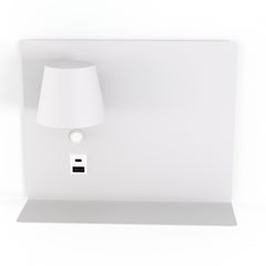 Aplique de pared para lectura con puerto USB y USBC "BASKOP" - 6W - Izquierda y Derecha