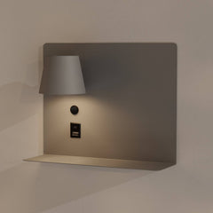 Aplique de pared para lectura con puerto USB y USBC "BASKOP" - 6W - Izquierda y Derecha