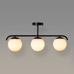 Lámpara de techo triple bolas cristal "TALÍ" - 3xE27