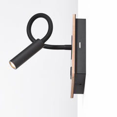 Aplique de pared flexible para lectura "LONDON" - Chip CREE - 3W - USB+USBC