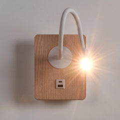 Aplique de pared flexible para lectura "LONDON" - Chip CREE - 3W - USB+USBC