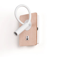 Aplique de pared flexible para lectura "LONDON" - Chip CREE - 3W - USB+USBC