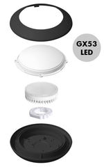 Aplique de pared exterior FUMAGALLI "BERTINA" - GX53 - 3W - CCT