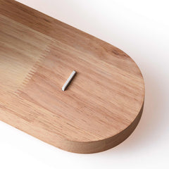 Aplique de pared bola cristal "SOMA" con interruptor - E27 - Madera