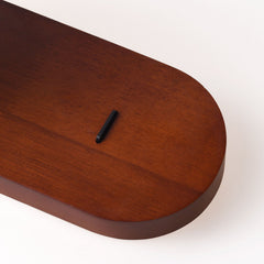 Aplique de pared bola cristal "SOMA" con interruptor - E27 - Madera