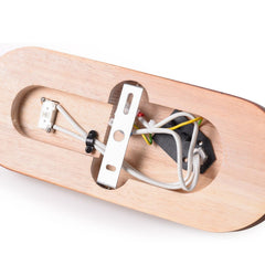 Aplique de pared bola cristal "SOMA" con interruptor - E27 - Madera