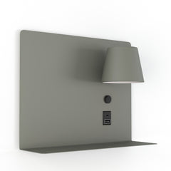 Aplique de pared para lectura con puerto USB y USBC "BASKOP" - 6W - Izquierda y Derecha