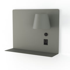 Aplique de pared para lectura con puerto USB y USBC "BASKOP" - 6W - Izquierda y Derecha