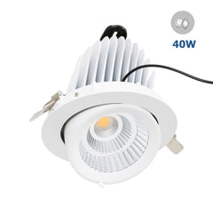 Downlight LED basculante empotrable - Chip especial para comercios - 40W