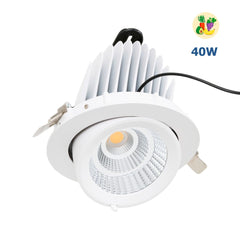 Downlight LED basculante empotrable - Chip especial para comercios - 40W