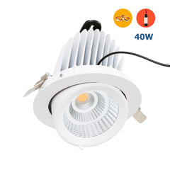 Downlight LED basculante empotrable - Chip especial para comercios - 40W