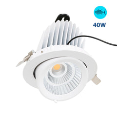 Downlight LED basculante empotrable - Chip especial para comercios - 40W