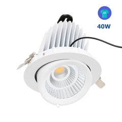 Downlight LED basculante empotrable - Chip especial para comercios - 40W