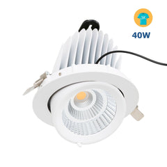 Downlight LED basculante empotrable - Chip especial para comercios - 40W