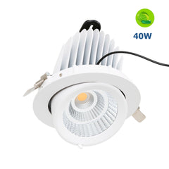 Downlight LED basculante empotrable - Chip especial para comercios - 40W