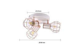Lámpara de techo orientable jaula "AZOR-3" E14