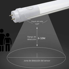 Tubo LED T8 120cm 18W con sensor microondas 6000K