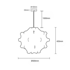 Lámpara colgante de diseño "Cocoon"